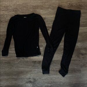 Black Long Sleeve Pajama Set